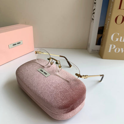 Miu Miu 2026 Oval Frame Glasses — Women's Minimalist Eyewear