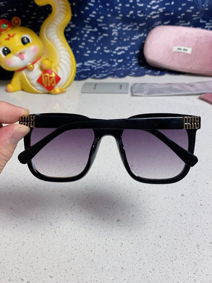 Miu Miu 2026 Acetate & Metal Square Frame Glasses — Women's Korean Style Eyewear