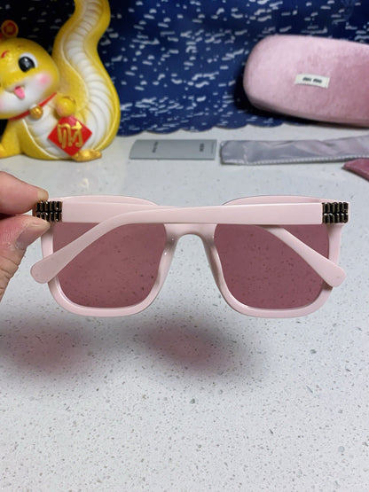 Miu Miu 2026 Acetate & Metal Square Frame Glasses — Women's Korean Style Eyewear