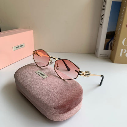 Miu Miu 2026 Acetate & Metal Oval Frame Glasses — Women's Korean Style Eyewear