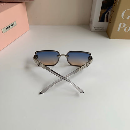 Miu Miu 2026 Acetate & Metal Square Frame Glasses — Women's Korean Style Eyewear