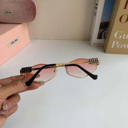 Miu Miu 2026 Acetate & Metal Oval Frame Glasses — Women's Korean Style Eyewear