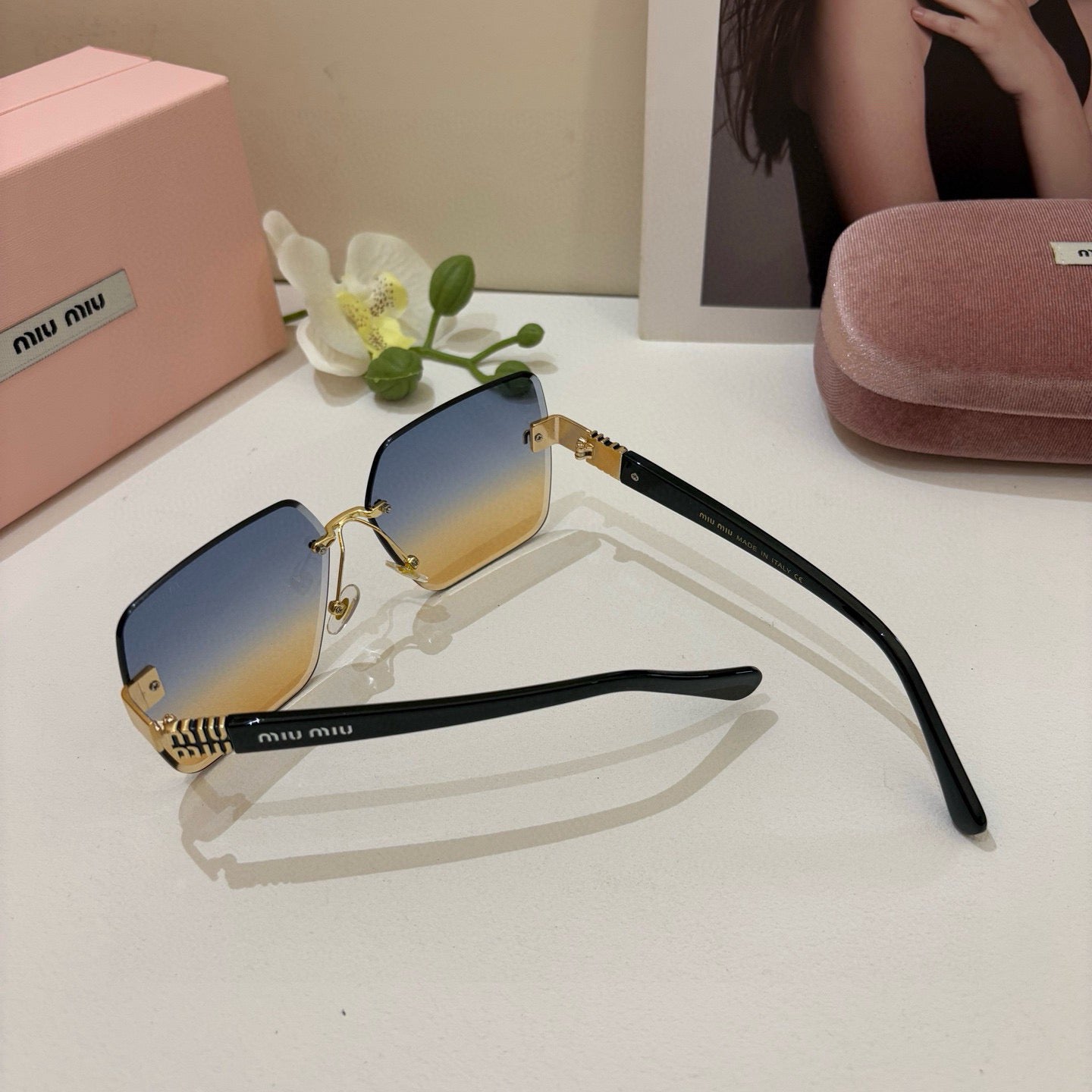 Miu Miu 2026 Acetate & Metal Square Frame Glasses
