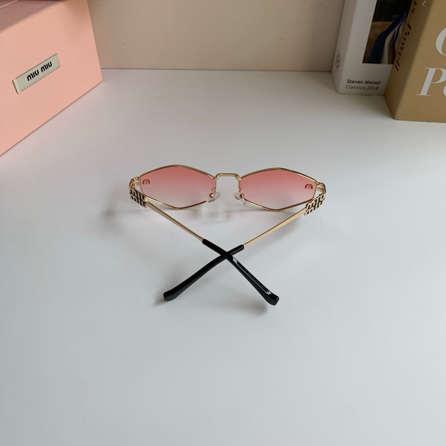 Miu Miu 2026 Acetate & Metal Oval Frame Glasses — Women's Korean Style Eyewear