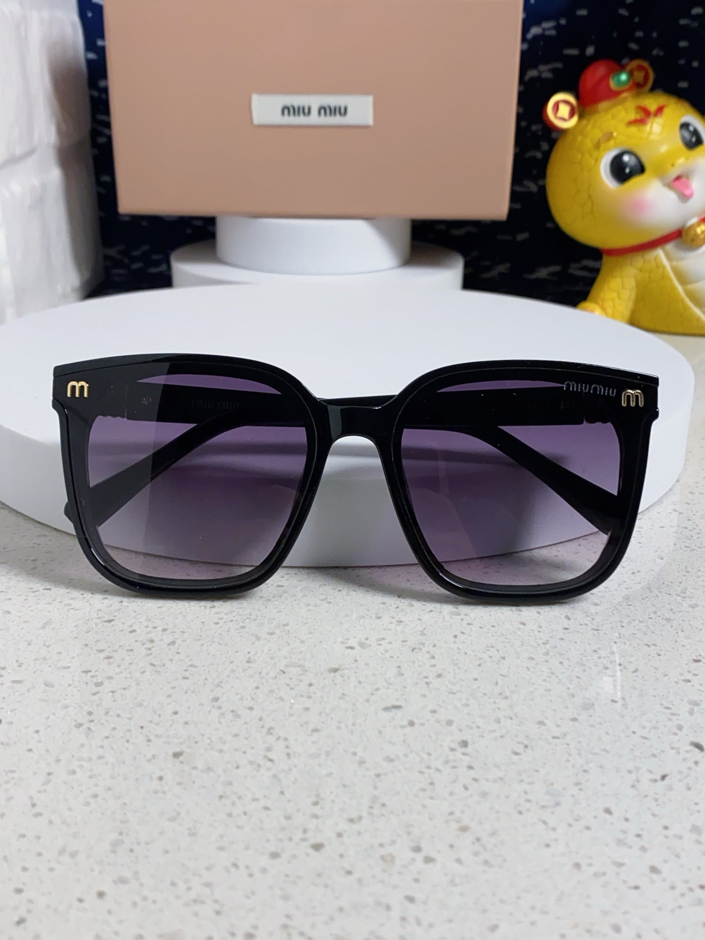 Miu Miu 2026 Acetate & Metal Square Frame Glasses — Women's Korean Style Eyewear