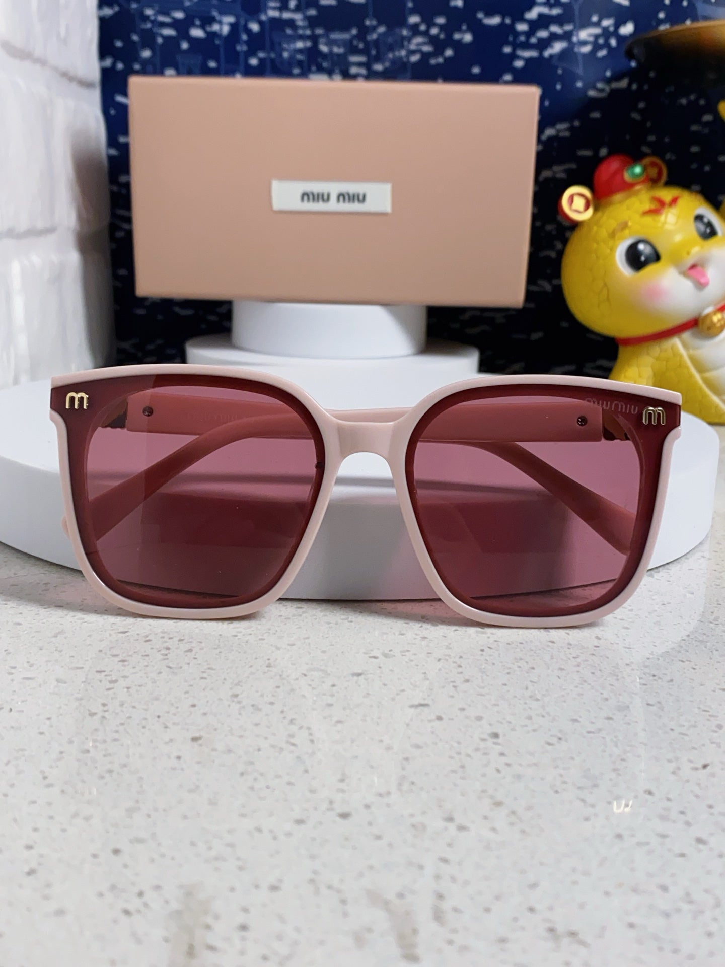 Miu Miu 2026 Acetate & Metal Square Frame Glasses — Women's Korean Style Eyewear