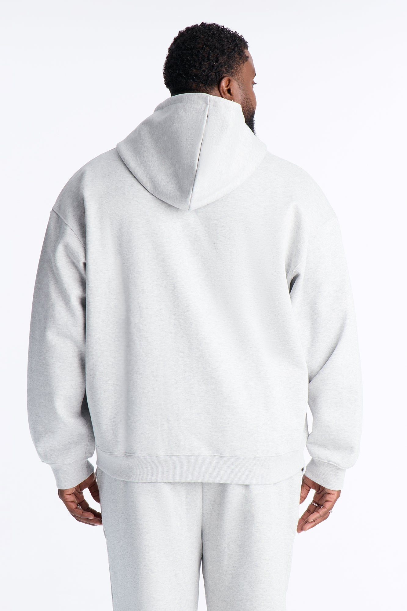 Logan Full Zip Hoodie Fleece Sweatshirt - Heather Grey - image 3