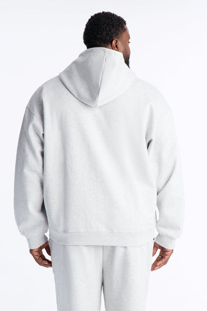 Logan Full Zip Hoodie Fleece Sweatshirt - Heather Grey - image 3