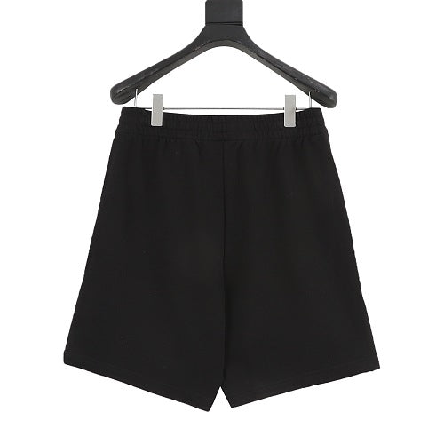 Balenciaga Red Script Logo Sweat Shorts