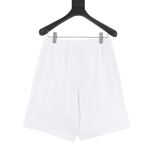 Balenciaga Green Script Logo Sweat Shorts