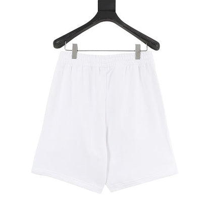 Balenciaga Green Script Logo Sweat Shorts