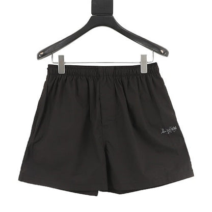 Balenciaga SS26 Gothic Logo Print Shorts