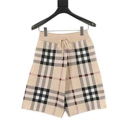 Burberry Oversized Check Knit Shorts