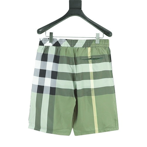 Burberry Check Drawstring Mesh-Lined Swim Shorts