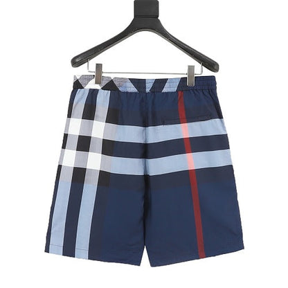 Burberry Check Drawstring Mesh-Lined Swim Shorts