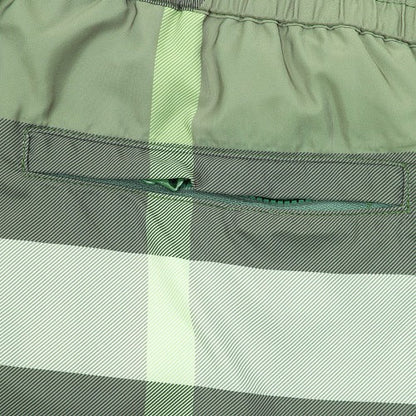 Burberry Check Drawstring Mesh-Lined Swim Shorts