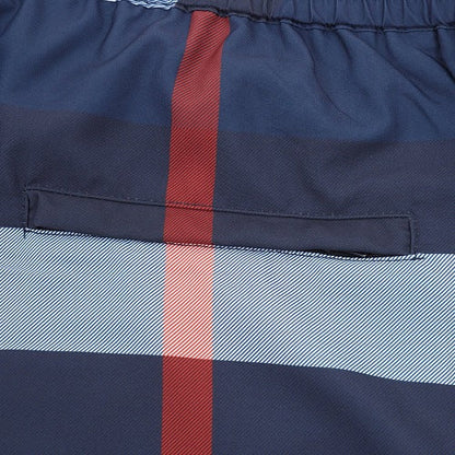 Burberry Check Drawstring Mesh-Lined Swim Shorts