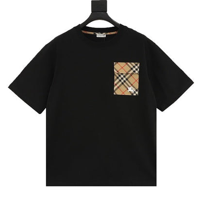 Burberry Equestrian Knight Check Flap Pocket T-Shirt