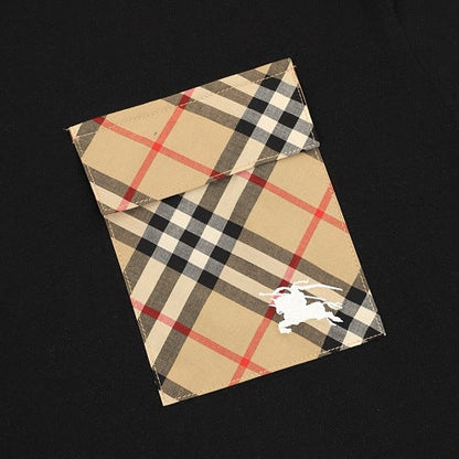 Burberry Equestrian Knight Check Flap Pocket T-Shirt