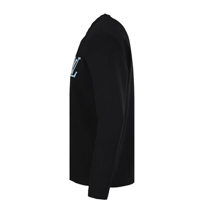 Louis Vuitton Monogram-Filled LV Logo Embroidered Long-Sleeve T-Shirt