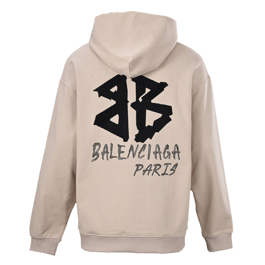 Balenciaga BB Graffiti Crystal Paris Oversized Hoodie 2026