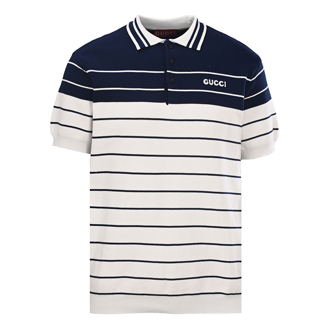 Gucci Striped Web Cotton Polo Shirt 2026