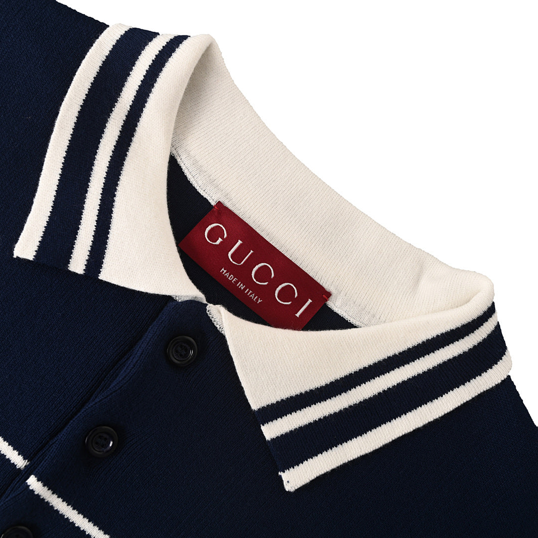 Gucci Striped Web Cotton Polo Shirt 2026