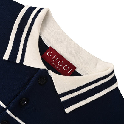 Gucci Striped Web Cotton Polo Shirt 2026