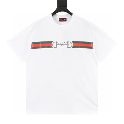 Gucci Two-Tone Horsebit Web Cotton T-Shirt 2026