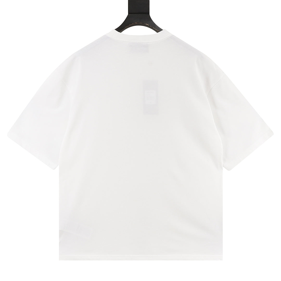 Gucci Blue & Red Stripe Interlocking Logo Print Cotton T-Shirt 2026