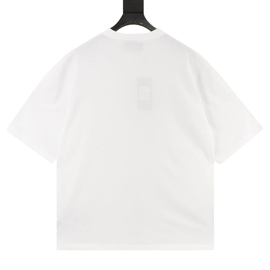 Gucci Blue & Red Stripe Interlocking Logo Print Cotton T-Shirt 2026