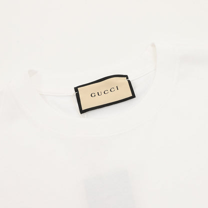 Gucci Blue & Red Stripe Interlocking Logo Print Cotton T-Shirt 2026