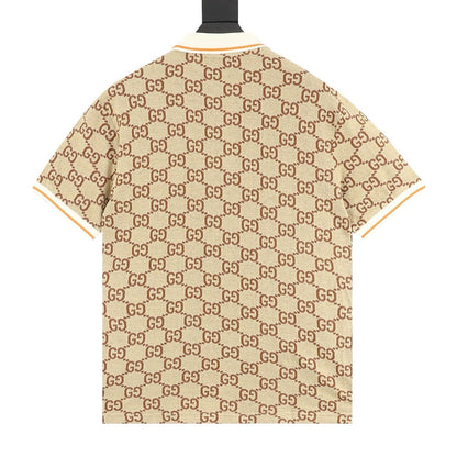 Gucci Double G All-Over Logo Jacquard Polo T-Shirt 2026