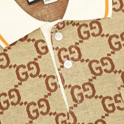 Gucci Double G All-Over Logo Jacquard Polo T-Shirt 2026