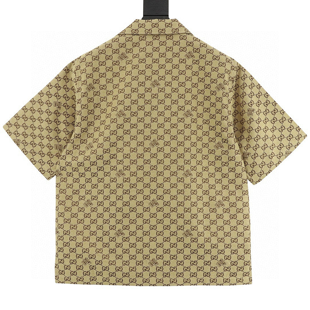 Gucci GG Monogram "Year of the Horse" Embroidered Cuban Collar Shirt 2026