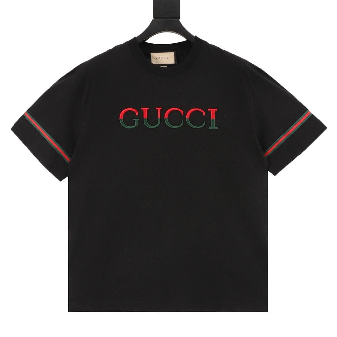 Gucci 3D Embroidered Web Short-Sleeve Top 2026