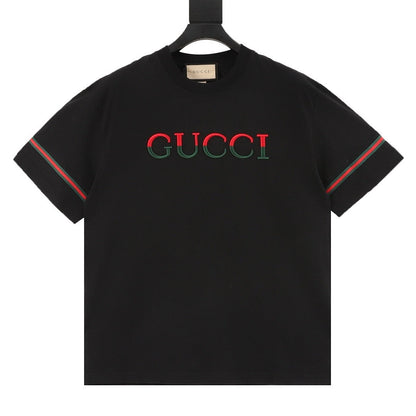 Gucci 3D Embroidered Web Short-Sleeve Top 2026