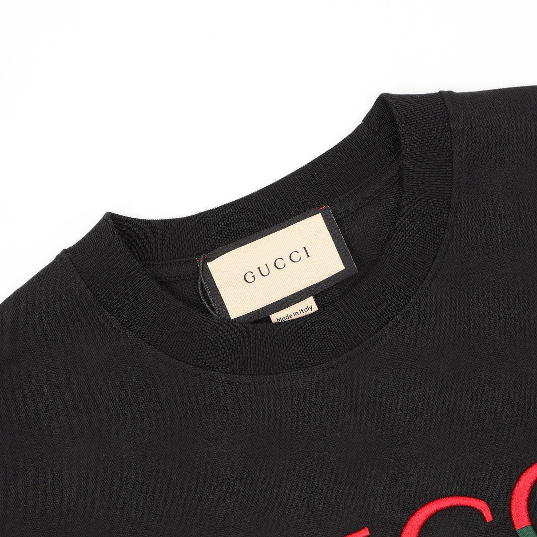 Gucci 3D Embroidered Web Short-Sleeve Top 2026