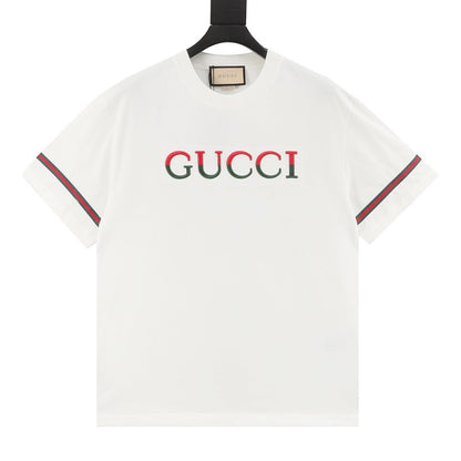 Gucci 3D Embroidered Web Short-Sleeve Top 2026