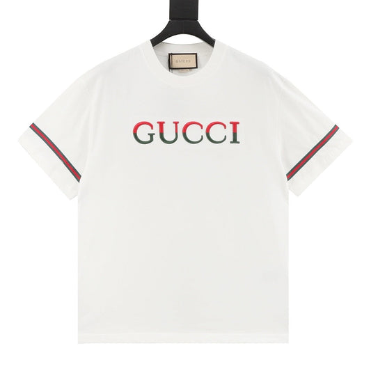 Gucci 3D Embroidered Web Short-Sleeve Top 2026