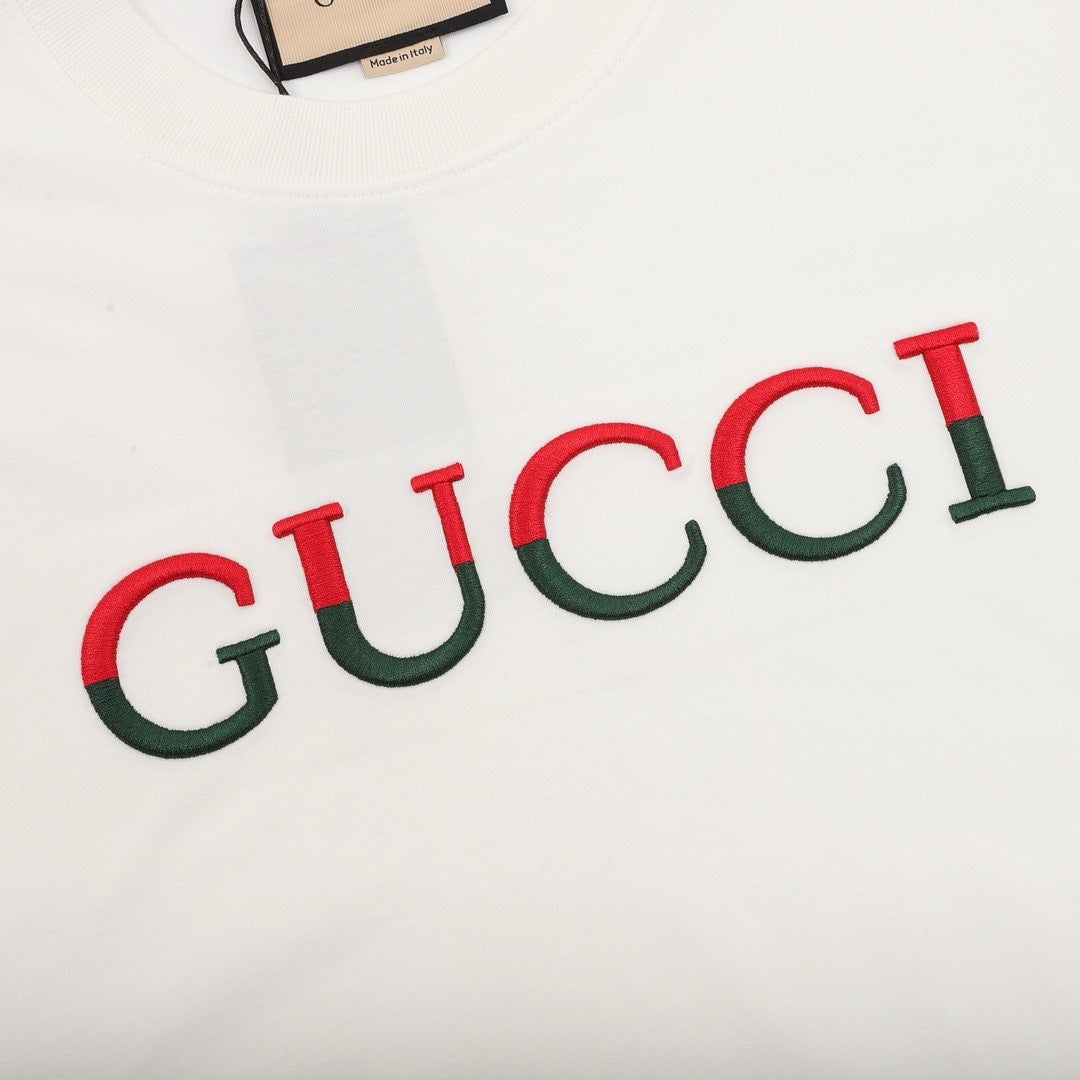 Gucci 3D Embroidered Web Short-Sleeve Top 2026