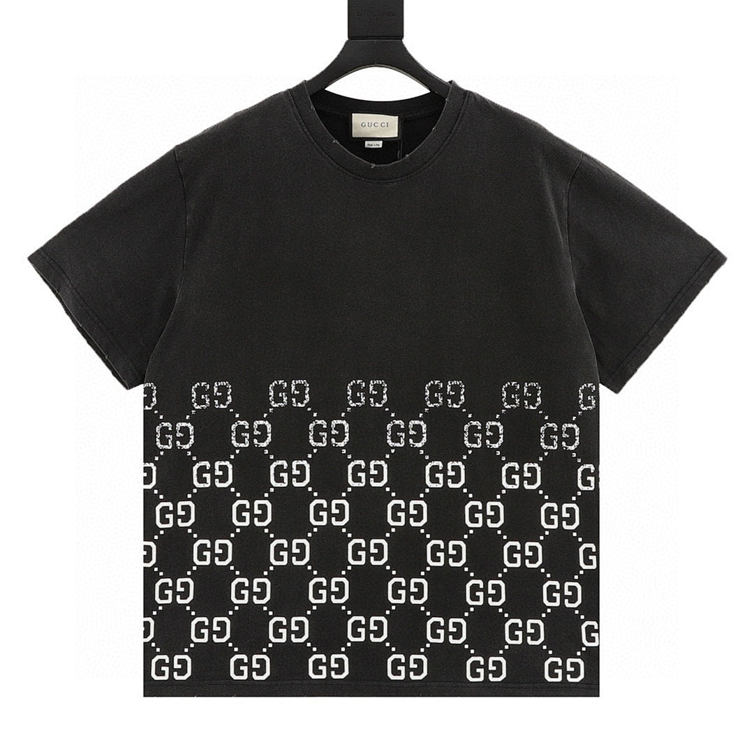 Gucci Double GG Oversized Logo Print Cotton T-Shirt 2026