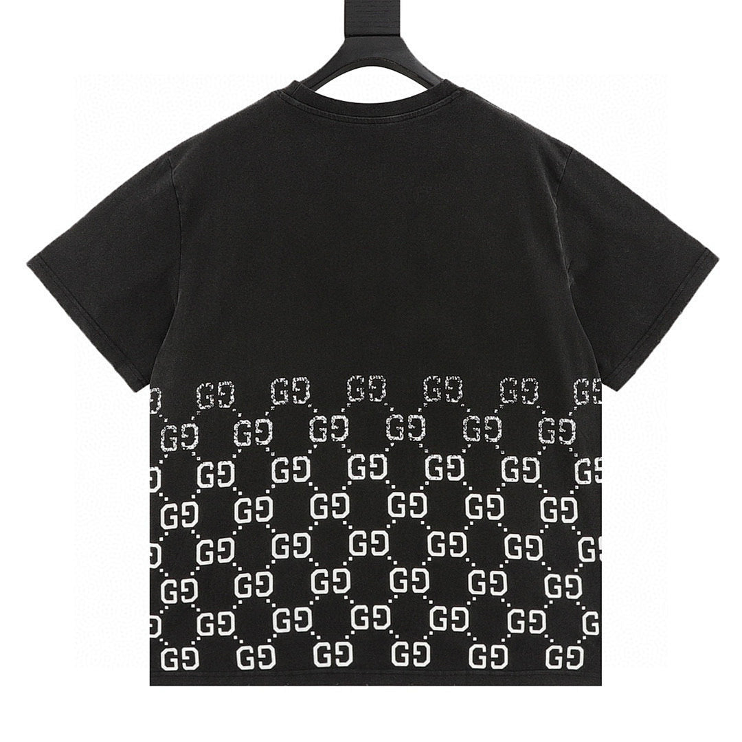 Gucci Double GG Oversized Logo Print Cotton T-Shirt 2026