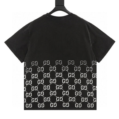 Gucci Double GG Oversized Logo Print Cotton T-Shirt 2026