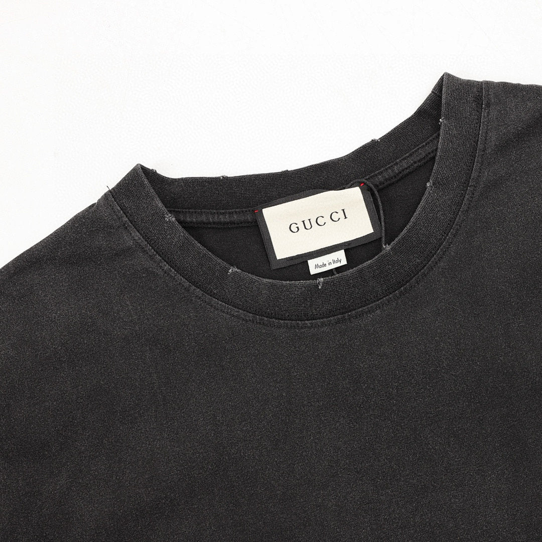 Gucci Double GG Oversized Logo Print Cotton T-Shirt 2026