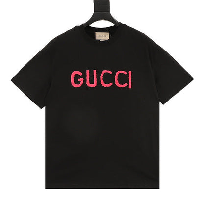Gucci Embroidered Lettering Oversized Short-Sleeve Top 2026