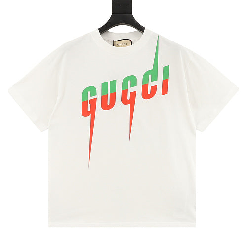 Gucci Lightning Logo Long-Staple Cotton T-Shirt 2026