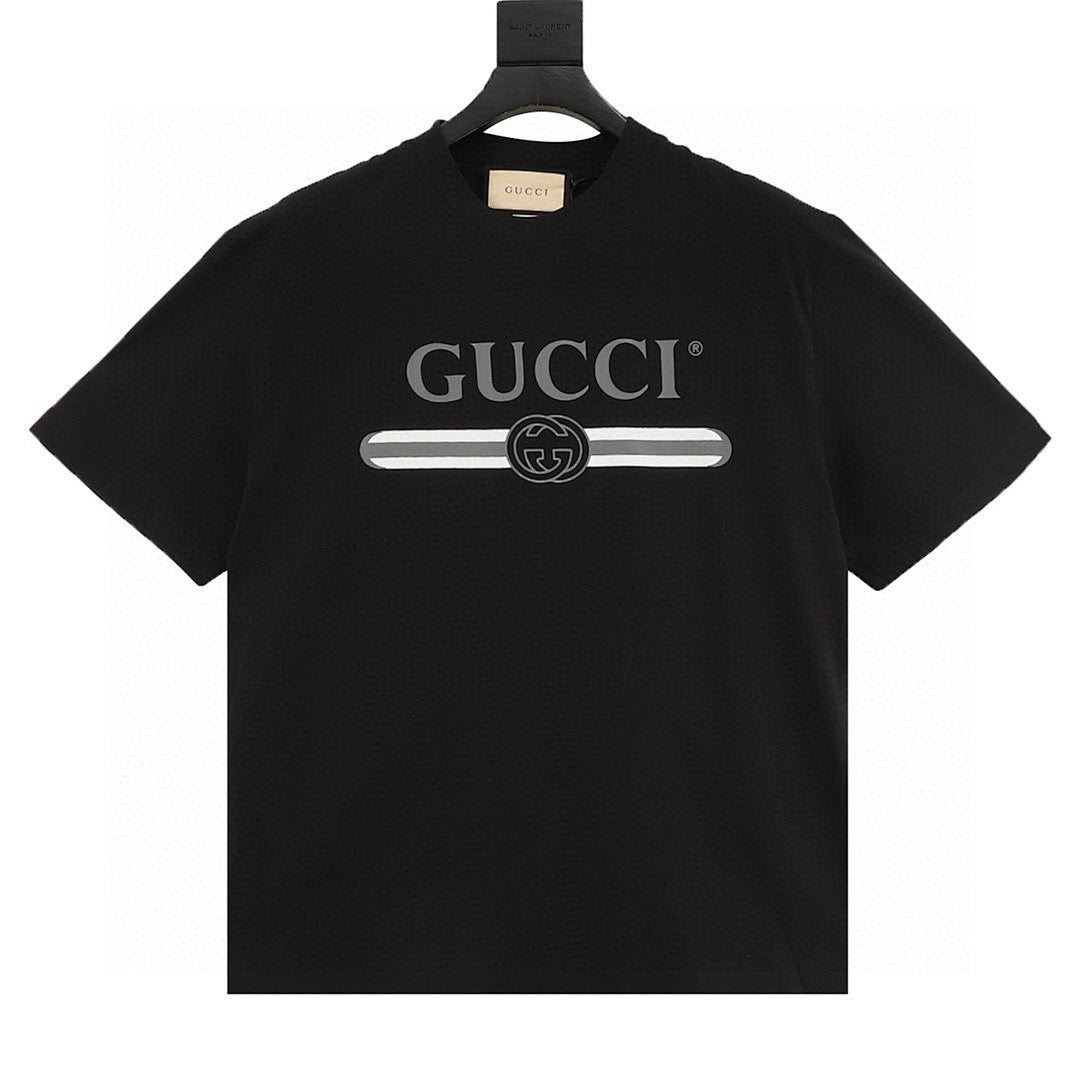 Gucci Belt-Print Short-Sleeve Top 2026