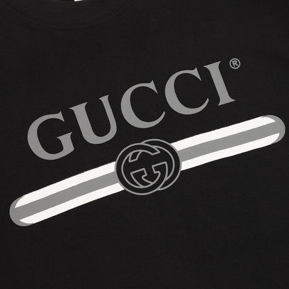 Gucci Belt-Print Short-Sleeve Top 2026