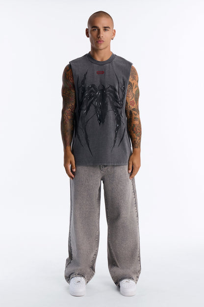 Marvel Venom Icon Muscle Tee - Black Wash - image 2